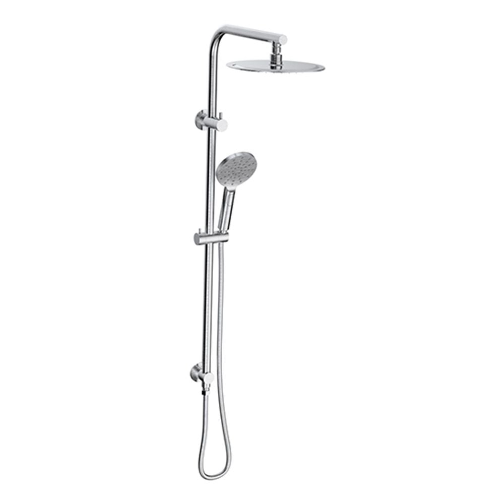 Sky Round Shower Rail Set - Brushed Nickel