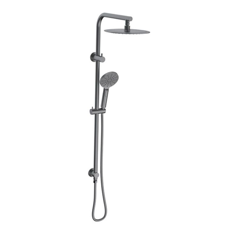 Sky Round Shower Rail Set Gun Metal