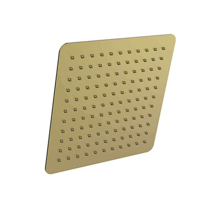 Sky Square Slim Shower Head 250mm Brushed Gold