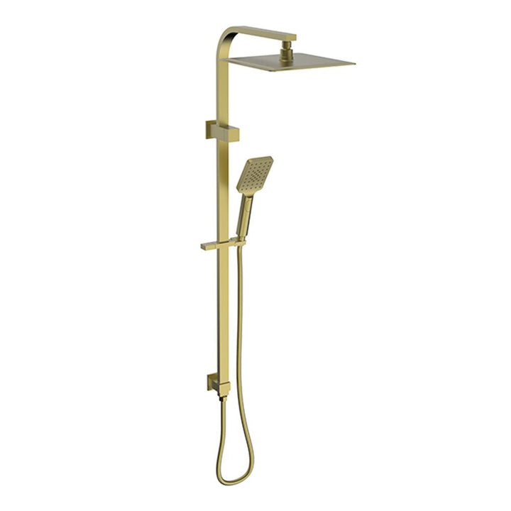 Sky Square Shower Rail Set Brushed Gold