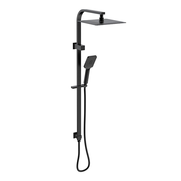 Sky Square Shower Rail Set Matte Black
