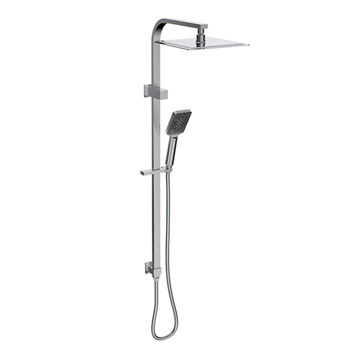 Sky Square Shower Rail Set - Brushed Nickel