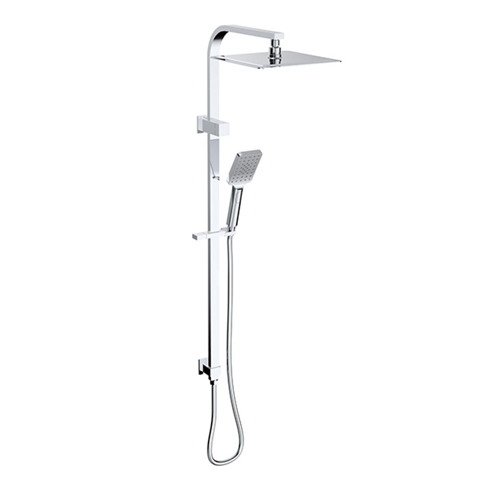 Sky Square Shower Rail Set - Chrome