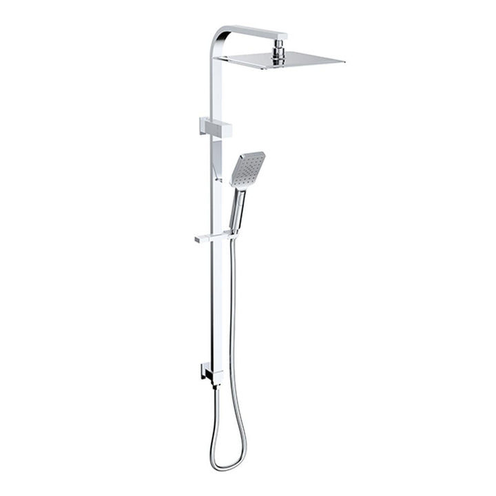 Sky Square Shower Rail Set - Chrome