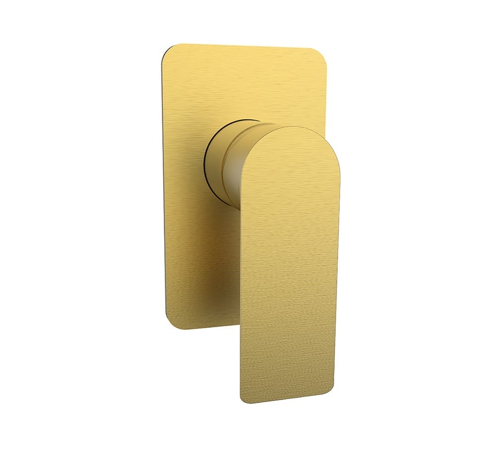 Sky Wall Mixer Handle, Body & Square B/Plate Brushed Gold