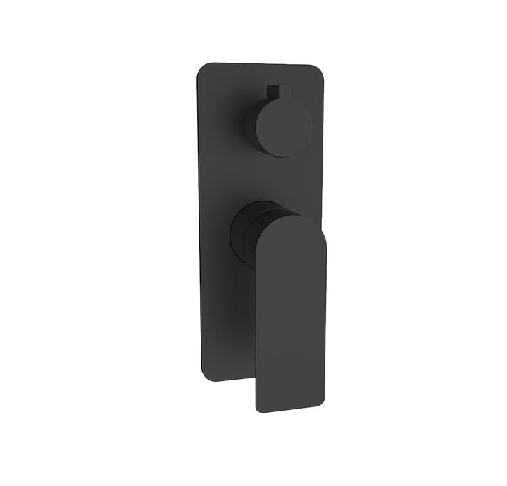 Sky Wall Mixer Handle, Body & Back Plate with Diverter Black