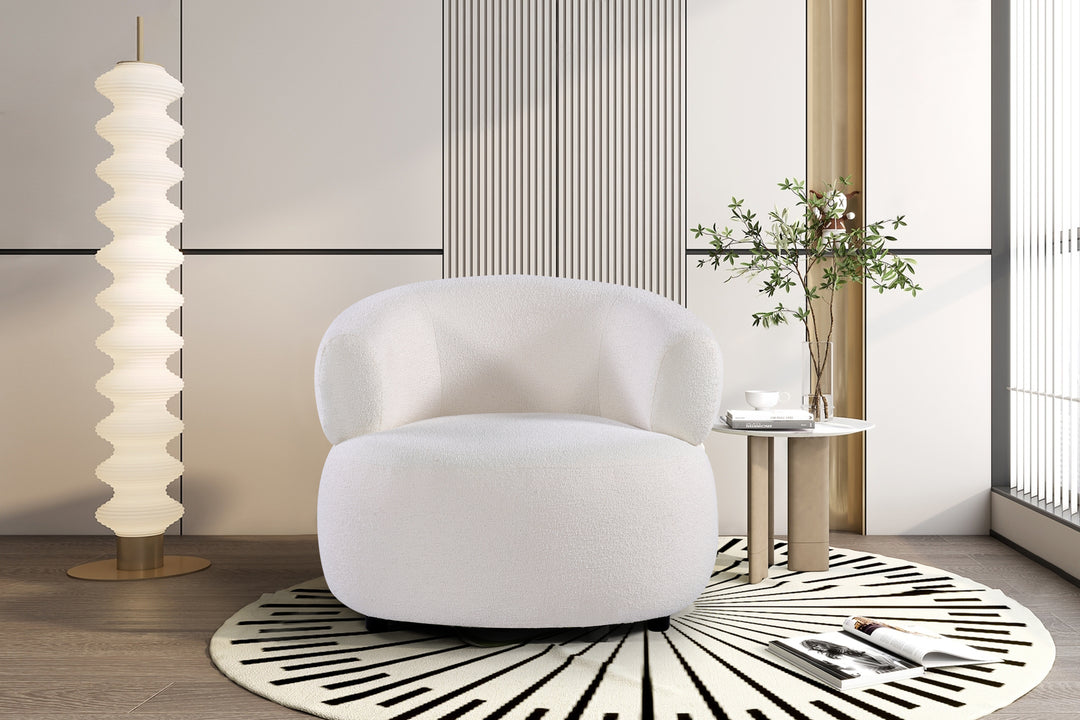 Skye Chair White Boucle