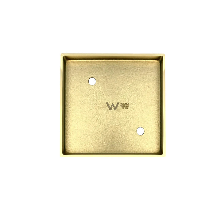 Smart 115 Brushed Gold Square Tiles Waste | Elegant Modern Drainage Solution