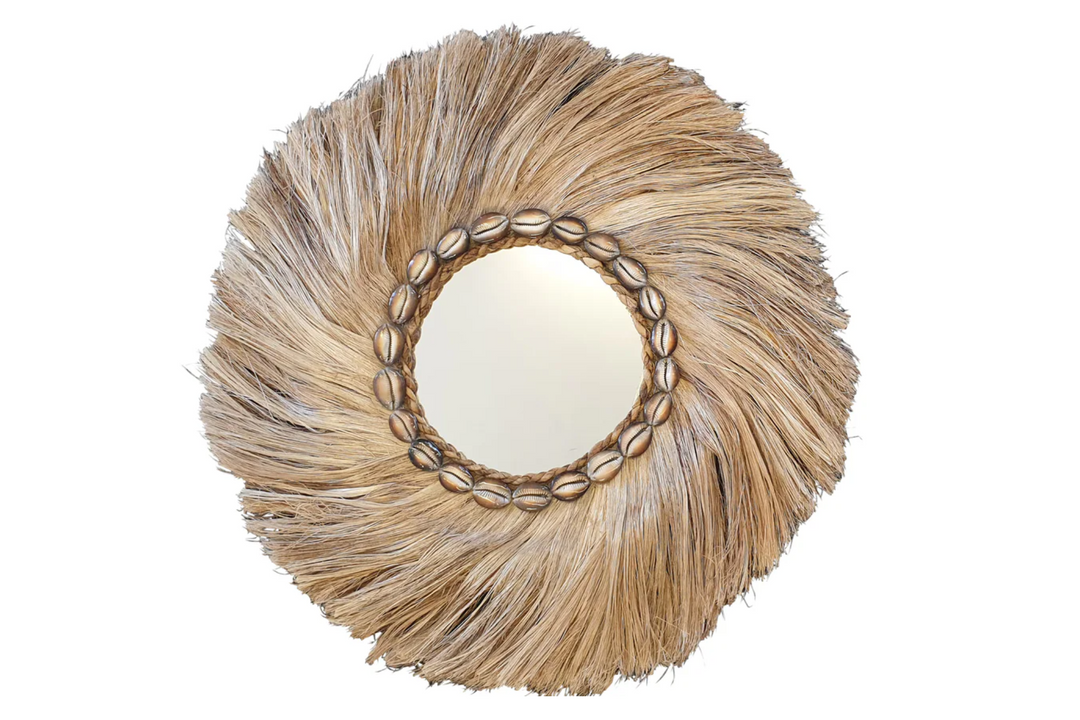 Sonoma Sunrise Wall Mirror Natural Abaca Leaf