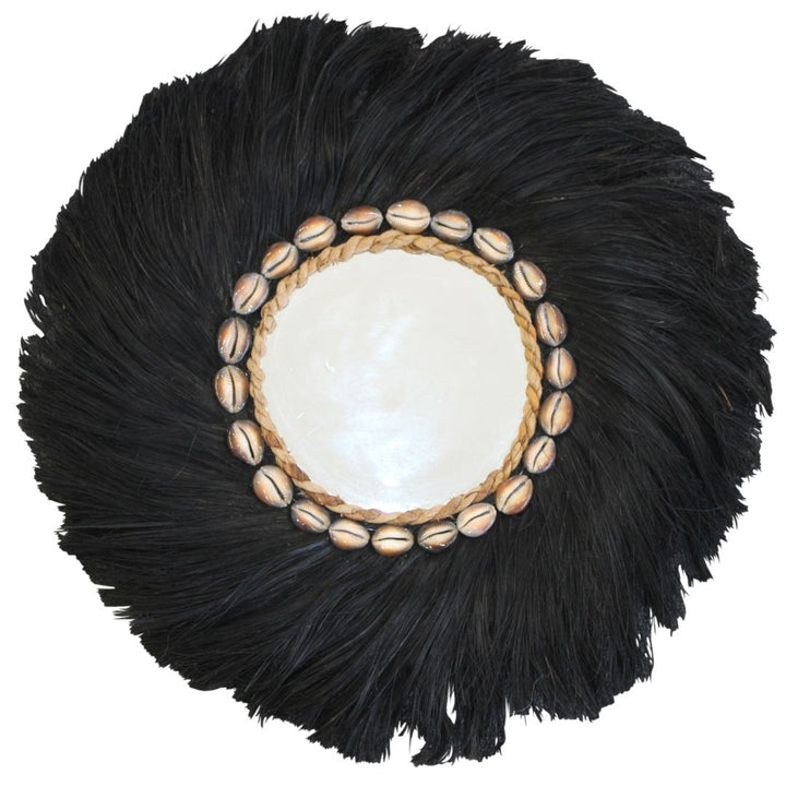 Sonoma Sunrise Wall Mirror Black Abaca Leaf
