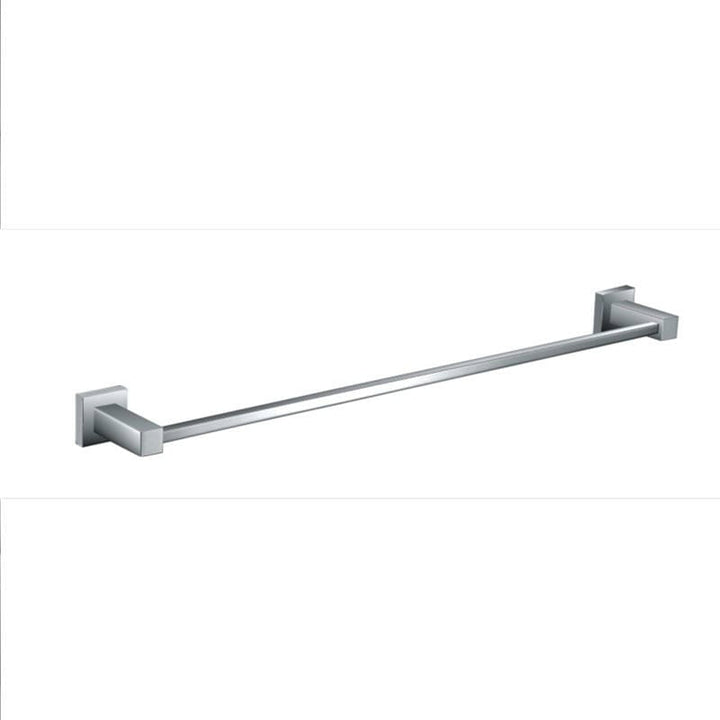 Square 90cm Single Towel Rail Chrome