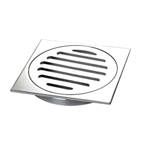 Square 100mm Chrome Floor Waste | Modern Bathroom Drainage Solution