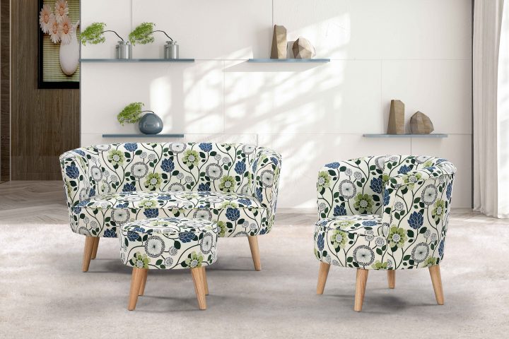 Stamford 2 Seater Scandi digital print fabric