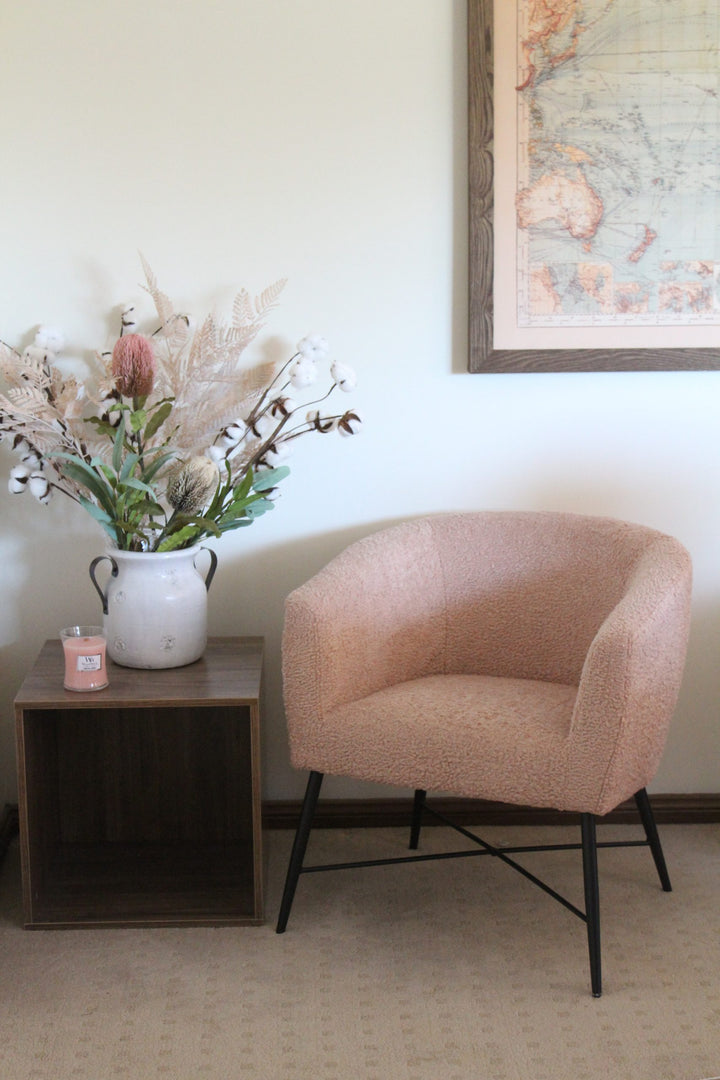 Suffolk Chair Blush Boucle
