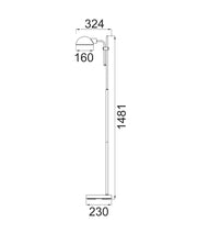 Tettu Adjustable Floor Lamp 1 Head in Sand Black