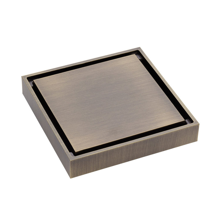 Square Tile 2-in-1 Floor Waste 88mm Antique Brass – Vintage Style Floor Waste – Pilbara Bathroom Warehouse Perth and regional Western Australia