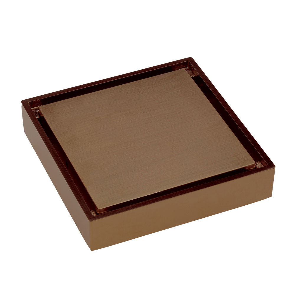 Square Tile 2-in-1 Floor Waste 88mm Brushed Copper – Designer Copper Tile Waste – Pilbara Bathroom Warehouse Perth and regional Western Australia