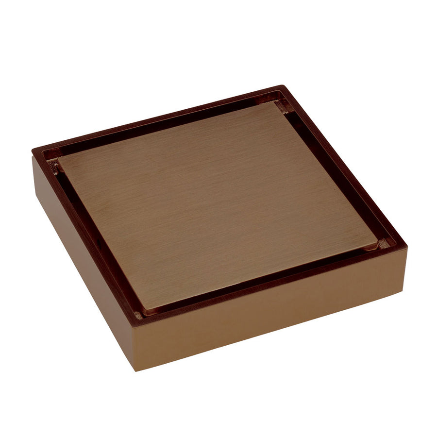 Square Tile 2-in-1 Floor Waste 88mm Brushed Copper – Designer Copper Tile Waste – Pilbara Bathroom Warehouse Perth and regional Western Australia