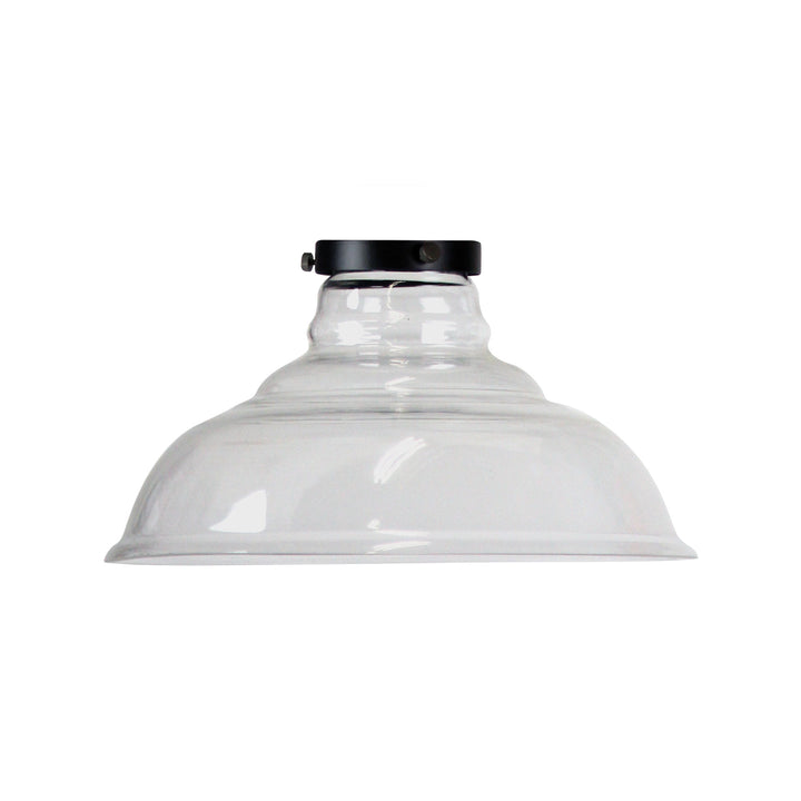 TOLEDO Clear Glass Shade with Aged Black Gallery – Classic 35cm