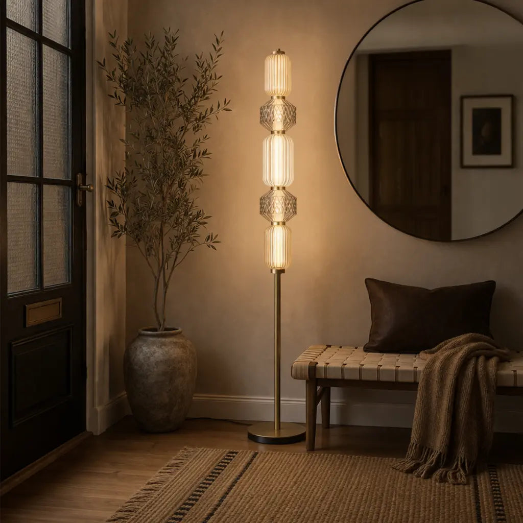 Torso LED Floor Lamp 26w in Black or Brass