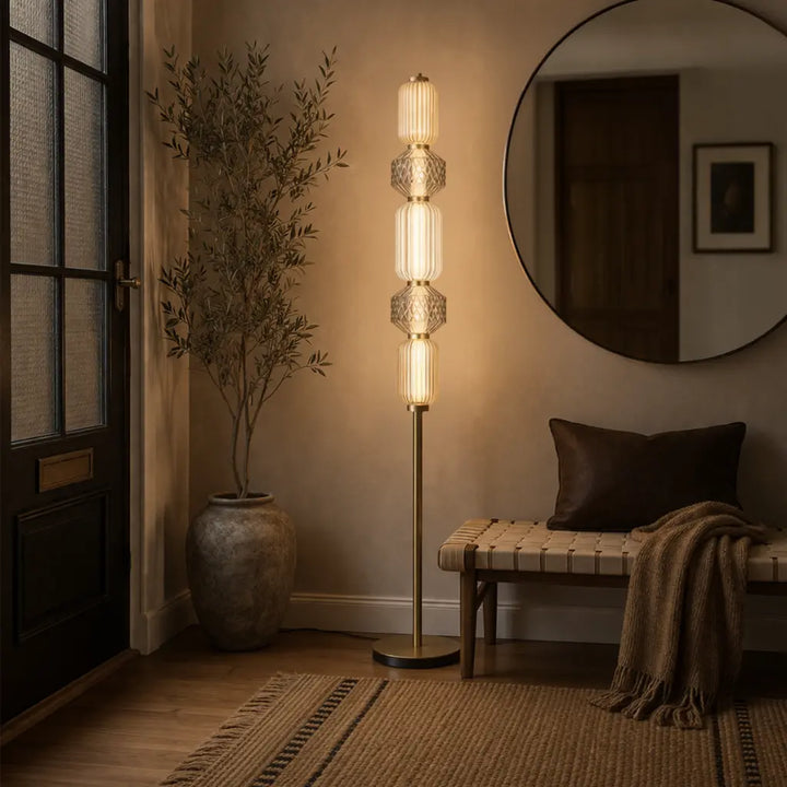 Torso LED Floor Lamp 26w in Black or Brass
