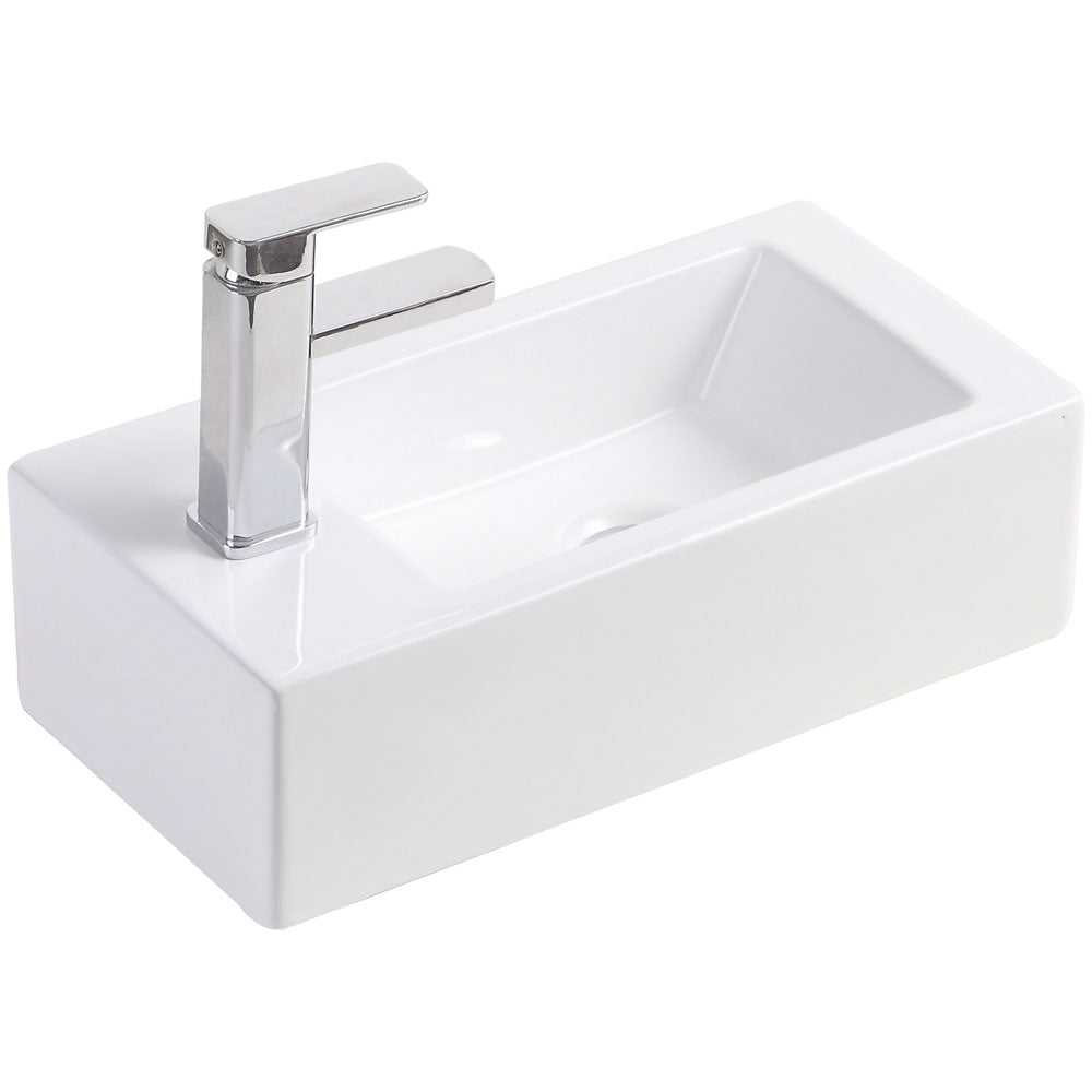 Linea Wall Basin Left-Hand – Compact Wall-Mounted Sink – Pilbara Bathroom Warehouse Perth and regional Western Australia