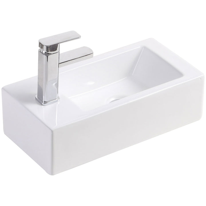 Linea Wall Basin Left-Hand – Compact Wall-Mounted Sink – Pilbara Bathroom Warehouse Perth and regional Western Australia