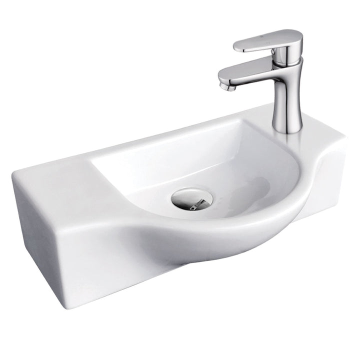Charlotte Wall Basin – Elegant Compact Wall-Hung Basin – Pilbara Bathroom Warehouse Perth and regional Western Australia
