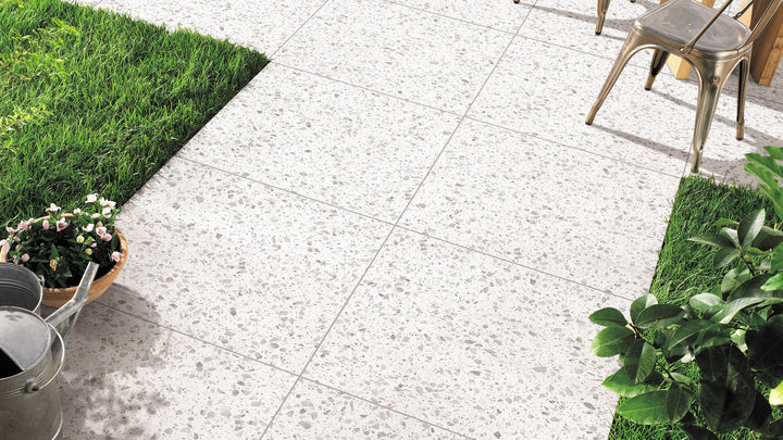 Terrazzo Stone Jelly Matt White 300x600mm Porcelain Tile: Timeless Terrazzo Elegance for Modern Spaces