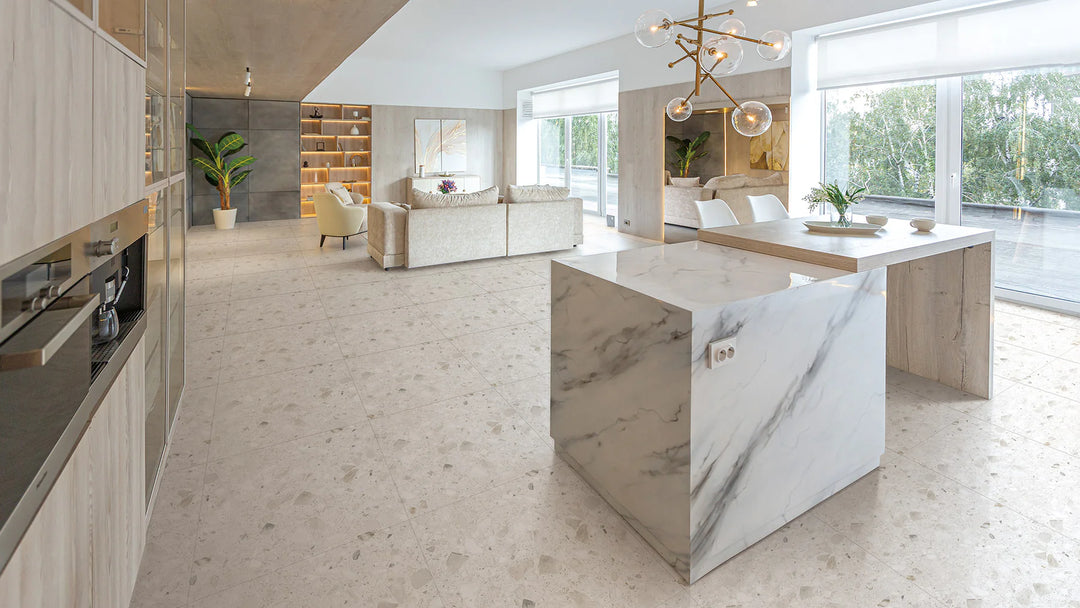 TERRAZO STONE MARSHMALLOW 300X600 SMOOTH GRIP