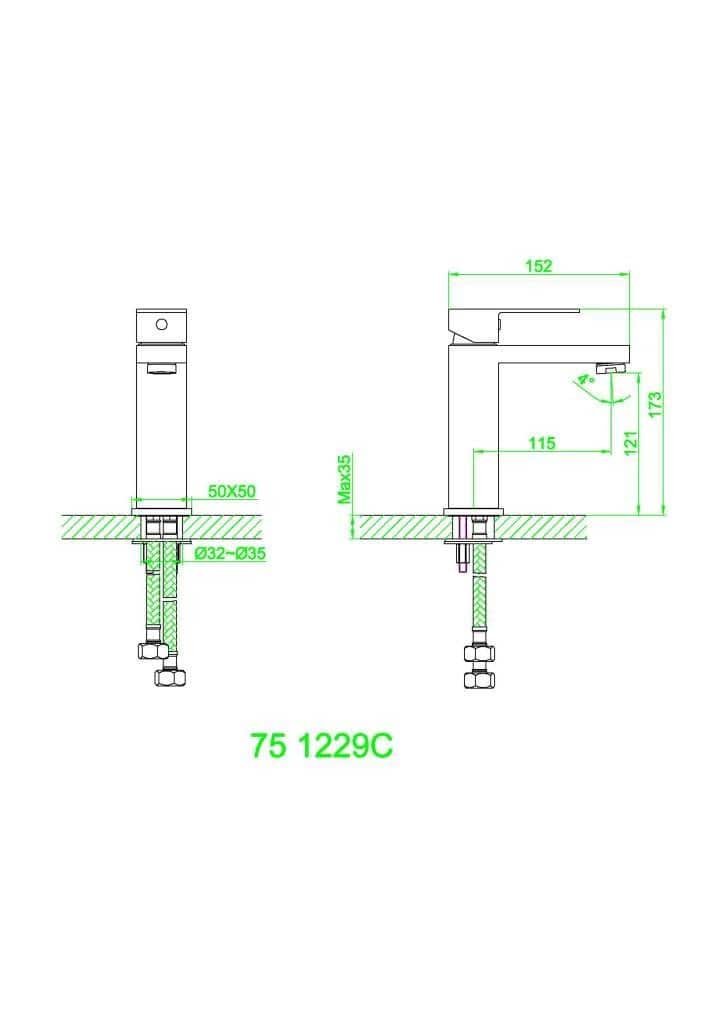 Thames Short Basin Mixer – Chrome