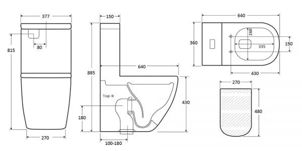 Tide – Rimless Flush Toilet Suite