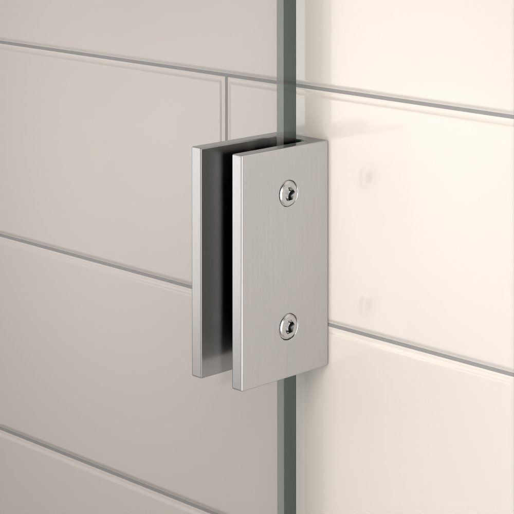 3 x F Type Wall Brackets for 10mm Shower Panels - White