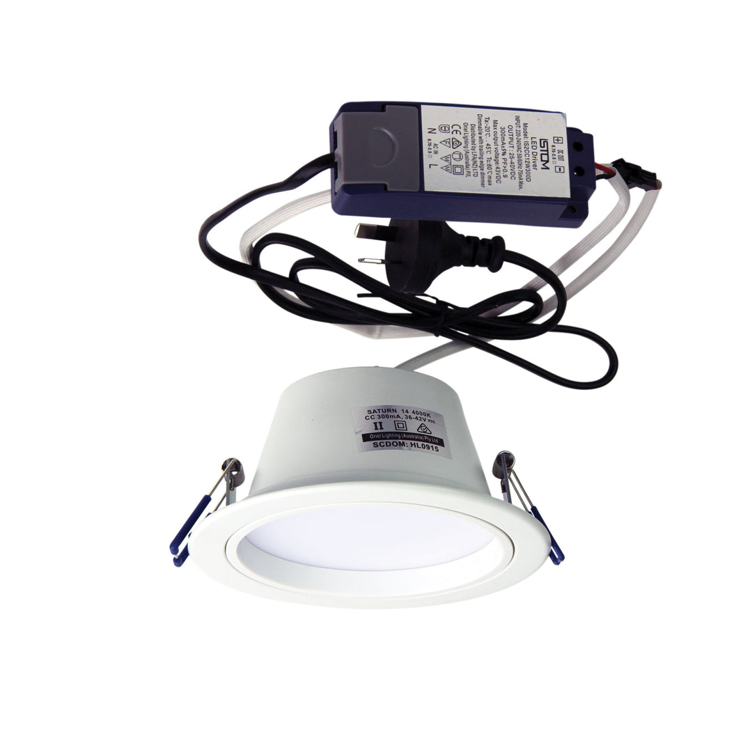 Saturn 14W LED Downlight White 3000K – premium home and bathroom accessory from Pilbara Bathroom Warehouse