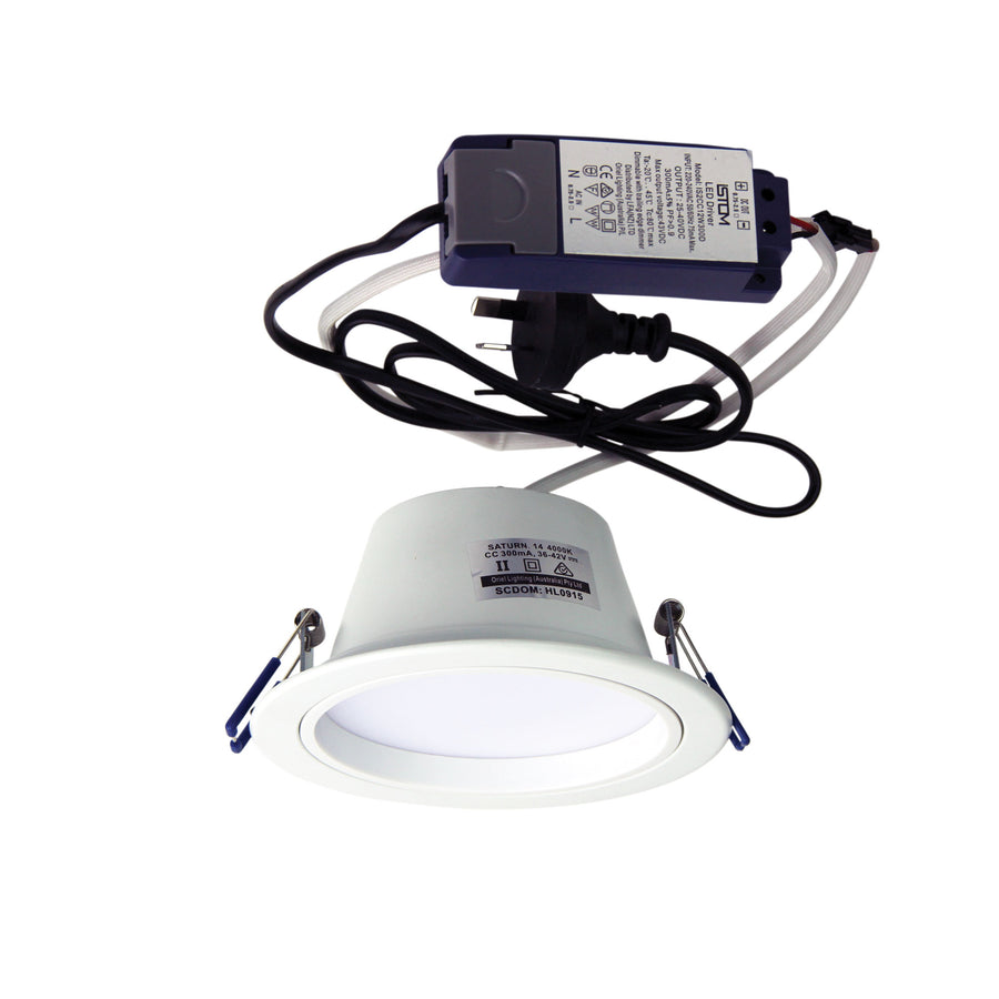 Saturn 14W LED Downlight White 3000K – premium home and bathroom accessory from Pilbara Bathroom Warehouse