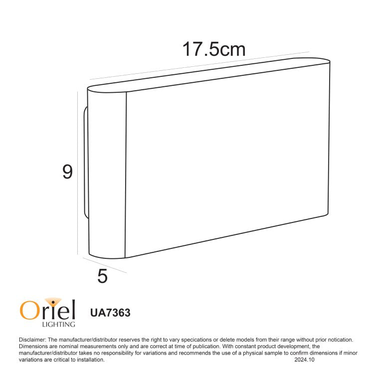 Wash 2X6W Outdoor Wall Light Black – premium home and bathroom accessory from Pilbara Bathroom Warehouse