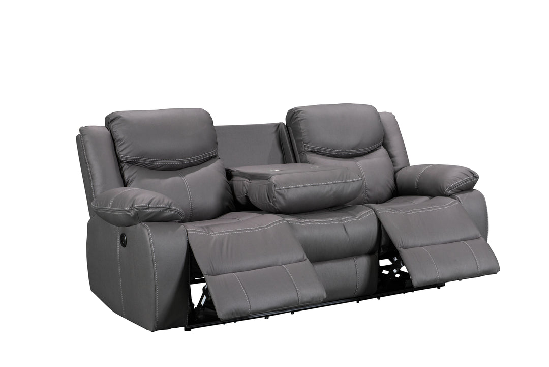 Urban 2 Seater Motion Recliner Charcoal Technology fabric