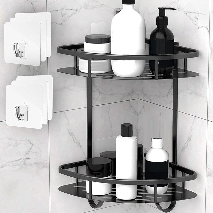 2 Pack Aluminum Adhesive Shower Caddy Corner Shelf Storage Rack for Bathroom – Pilbara Bathroom Warehouse Perth and regional Western Australia