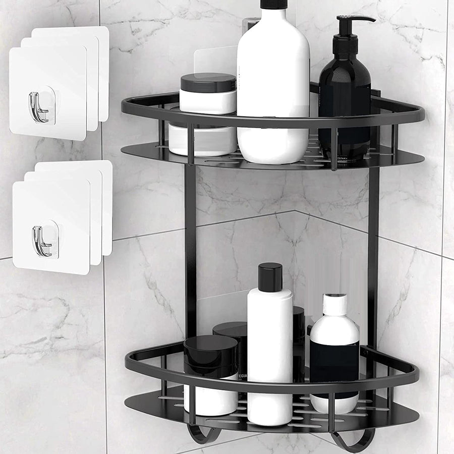 2 Pack Aluminum Adhesive Shower Caddy Corner Shelf Storage Rack for Bathroom – Pilbara Bathroom Warehouse Perth and regional Western Australia