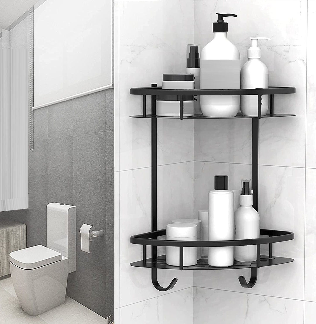 2 Pack Aluminum Adhesive Shower Shelf