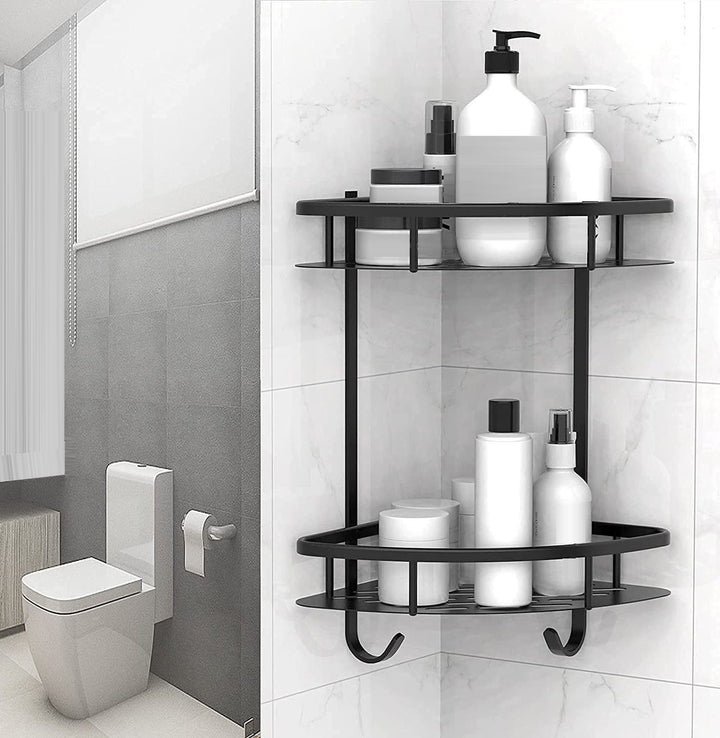 2 Pack Aluminum Adhesive Shower Shelf