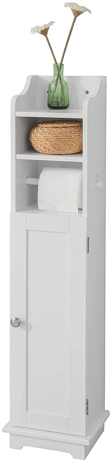 Toilet Paper Holder with Storage Freestanding Cabinet Toilet Brush Holder 20x100x18 cm – Pilbara Bathroom Warehouse Perth and regional Western Australia