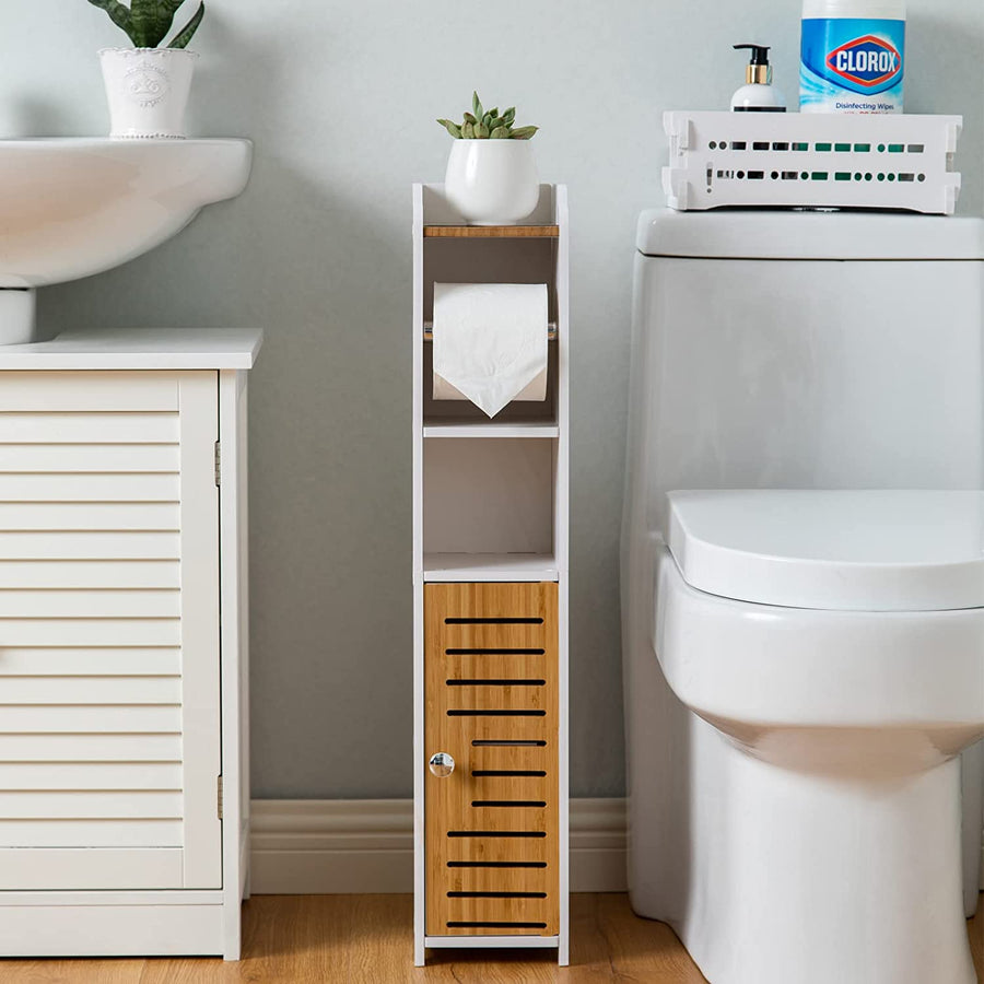 Toilet Paper Roll Holder with Roller Bamboo 76 cm – Pilbara Bathroom Warehouse Perth and regional Western Australia