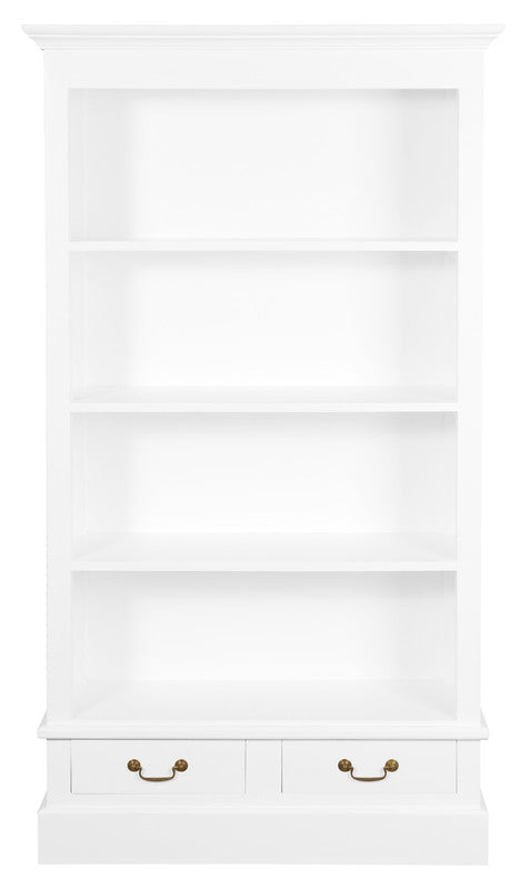 Tasmania 2 Drawer Bookcase - Solid Mahogany Timber Furniture