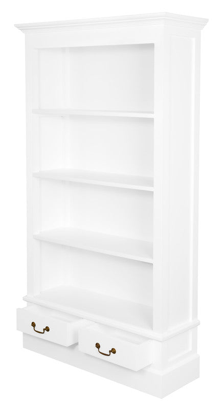 Tasmania 2 Drawer Bookcase - Solid Mahogany Timber Furniture