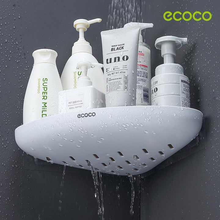 Ecoco Bathroom Corner Shower Shelf Black Wall Mounted Caddy for Bathroom, Kitchen, Toilet – Pilbara Bathroom Warehouse Perth and regional Western Australia