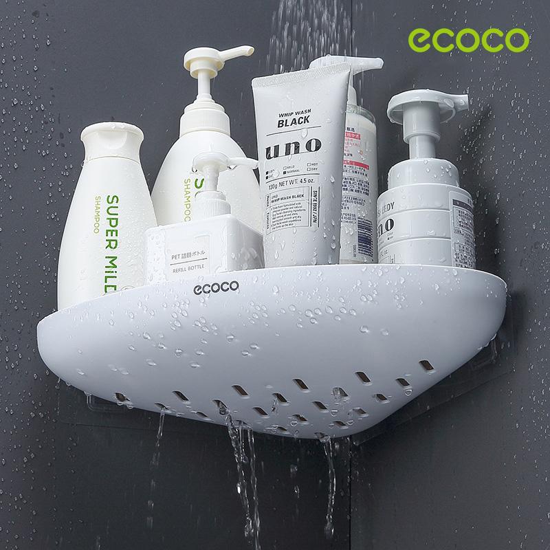 Ecoco Bathroom Corner Shower Shelf Black Wall Mounted Caddy for Bathroom, Kitchen, Toilet – Pilbara Bathroom Warehouse Perth and regional Western Australia
