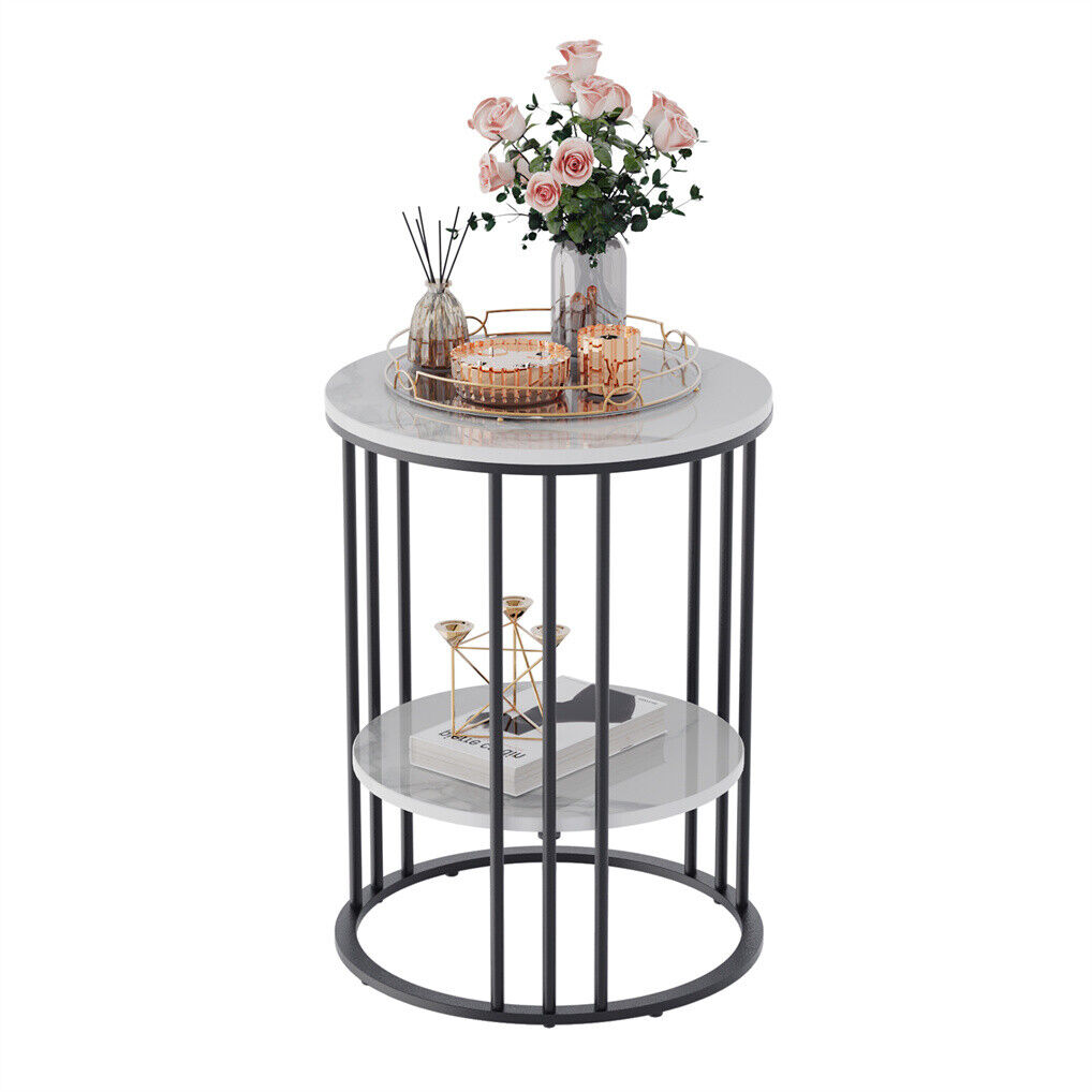 Interior Ave Cleo Black Two Shelf Stone Side Table – Pilbara Bathroom Warehouse Perth and regional Western Australia