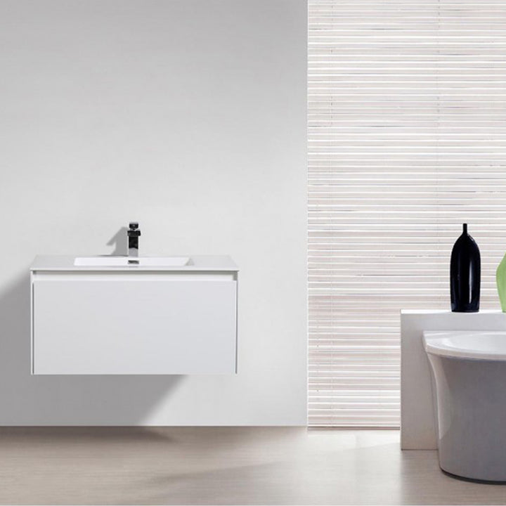 Prado Wall Hung Bathroom Vanity 1200mm - Gloss White