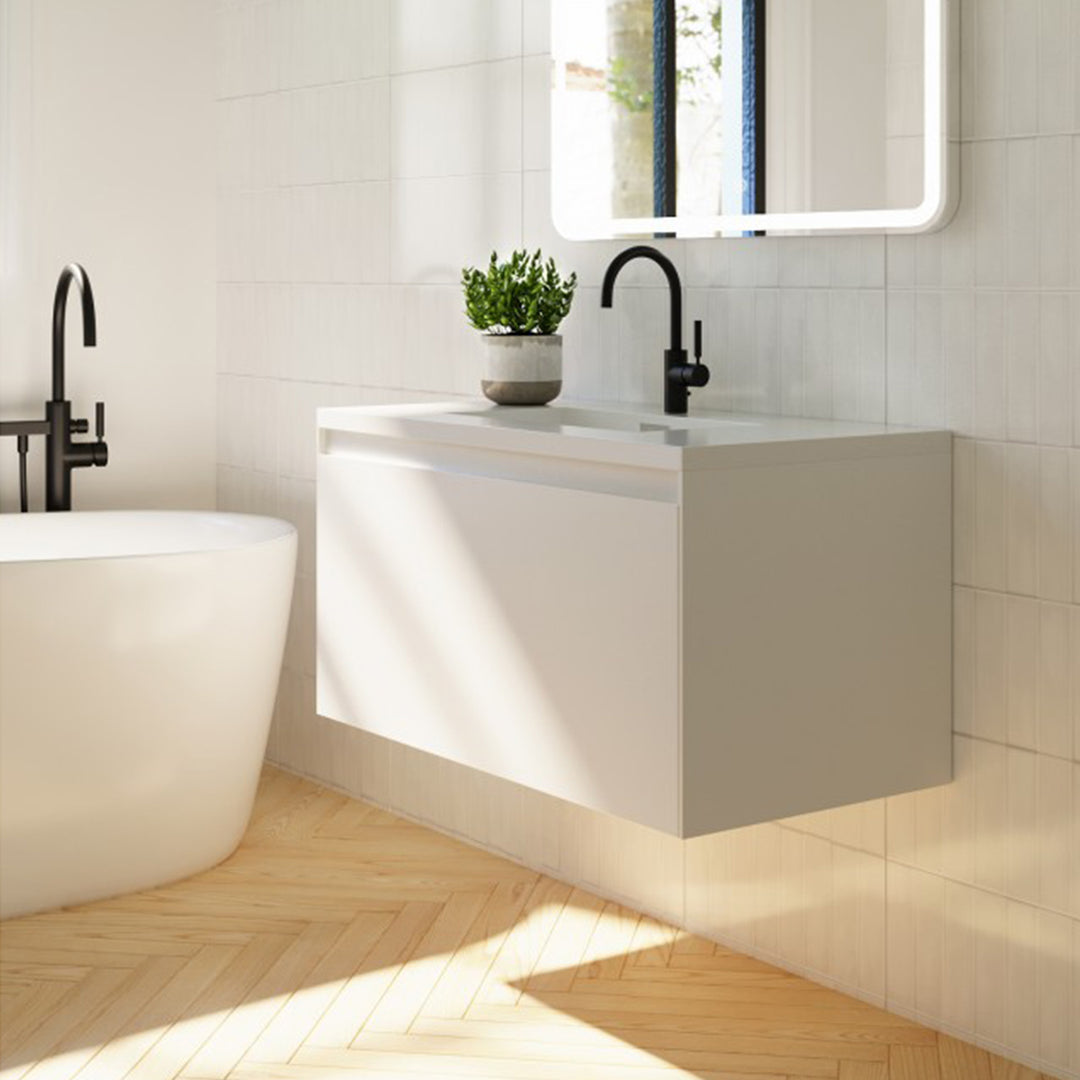 Prado Wall Hung Bathroom Vanity 1200mm - Gloss White